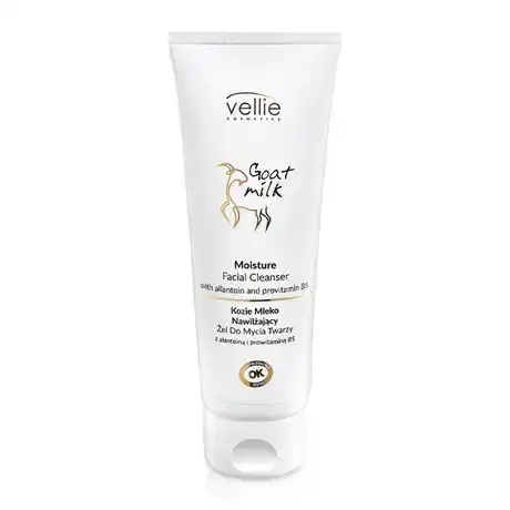 VELLIE - Хидратиращ почистващ гел за лице с екстракт от козе мляко, 120 мл