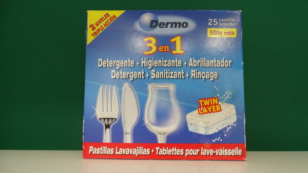 98.jpg ТАБЛЕТКИ ЗА СЪДОМИЯЛНА МАШИНА - DERMO TABS 3 EN 1 LAVAV. /25 tab